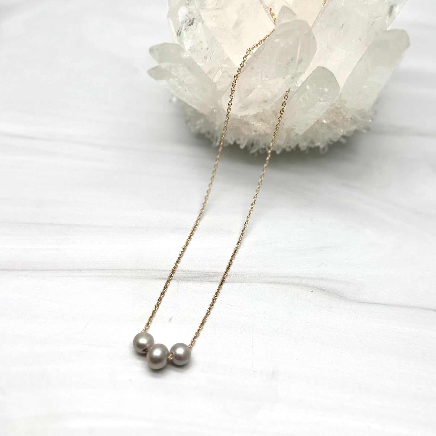 Luster Goldfill Pearl Necklace