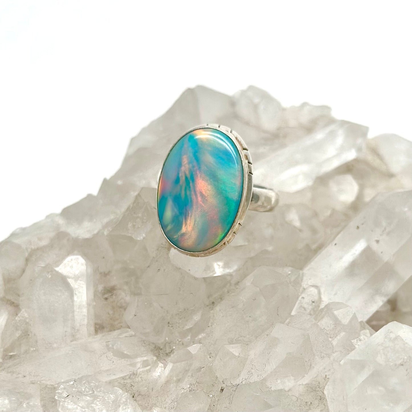Aurora Opal Ring Size 9.75