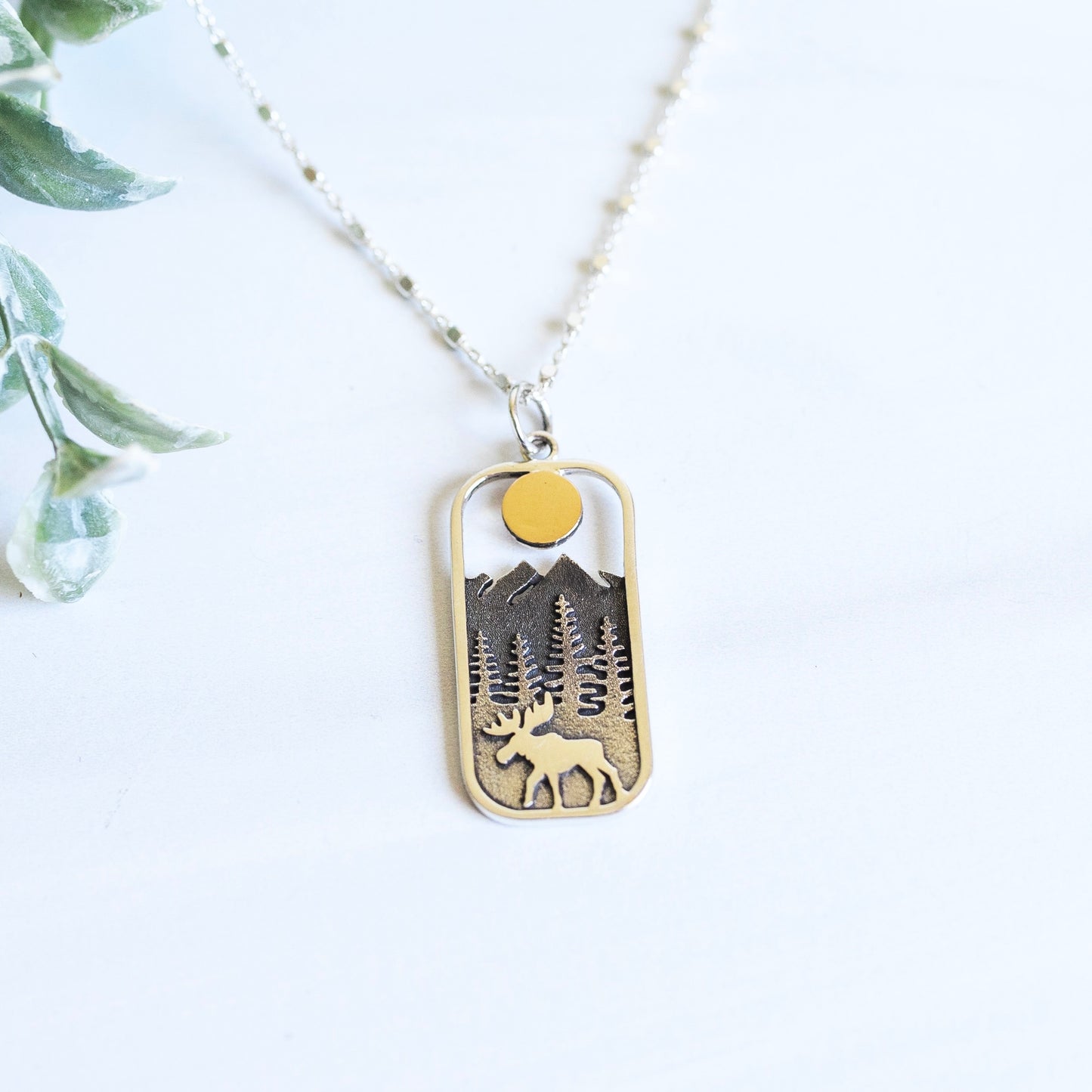 Mountain Moose Necklace