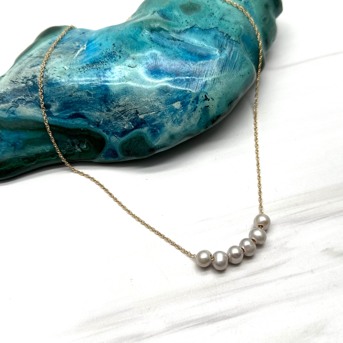Luster Goldfill Pearl Necklace