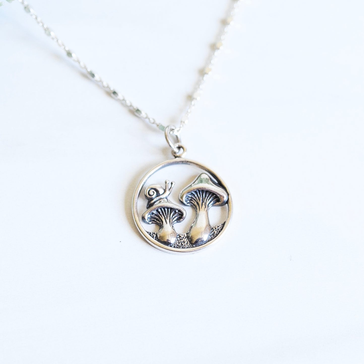 Snail Mushroom Necklace