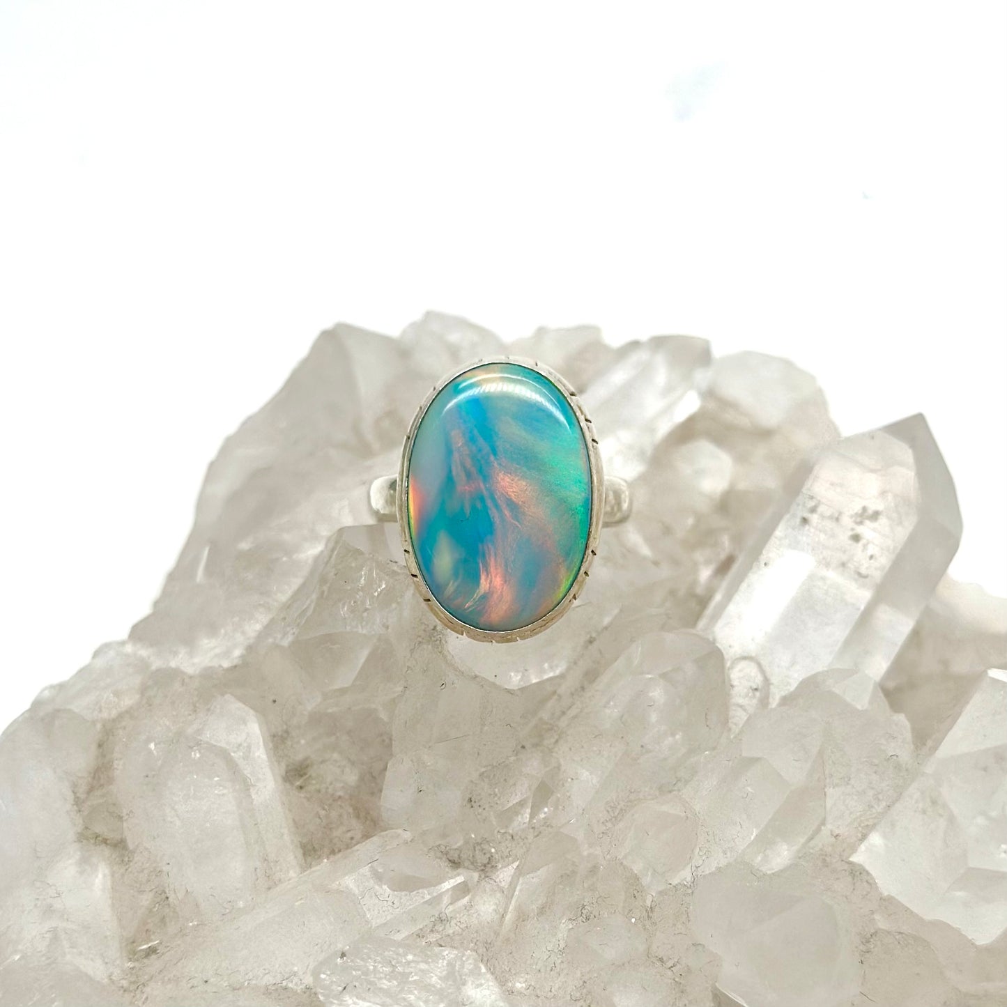 Aurora Opal Ring Size 9.75
