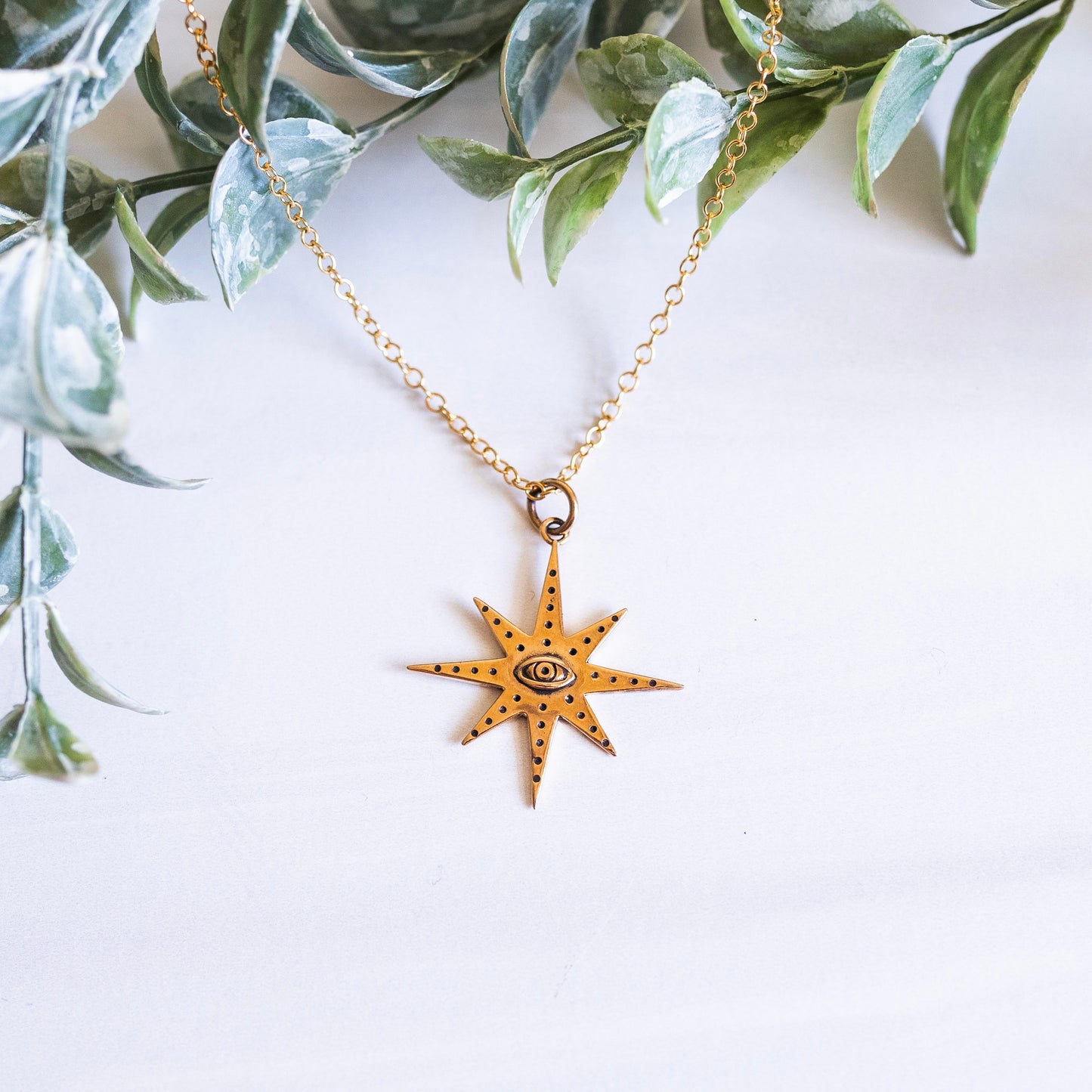 All Seeing Eye Necklace Gold