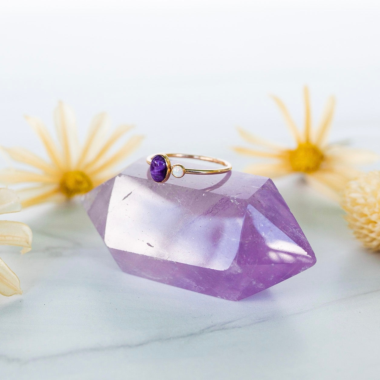 Duo Chaorite & Opal Ring