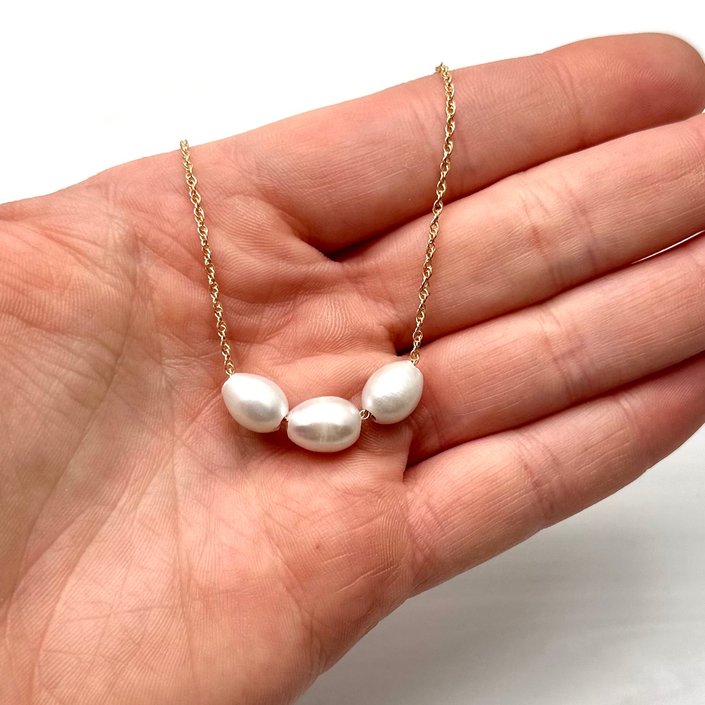 Luster Goldfill Pearl Necklace