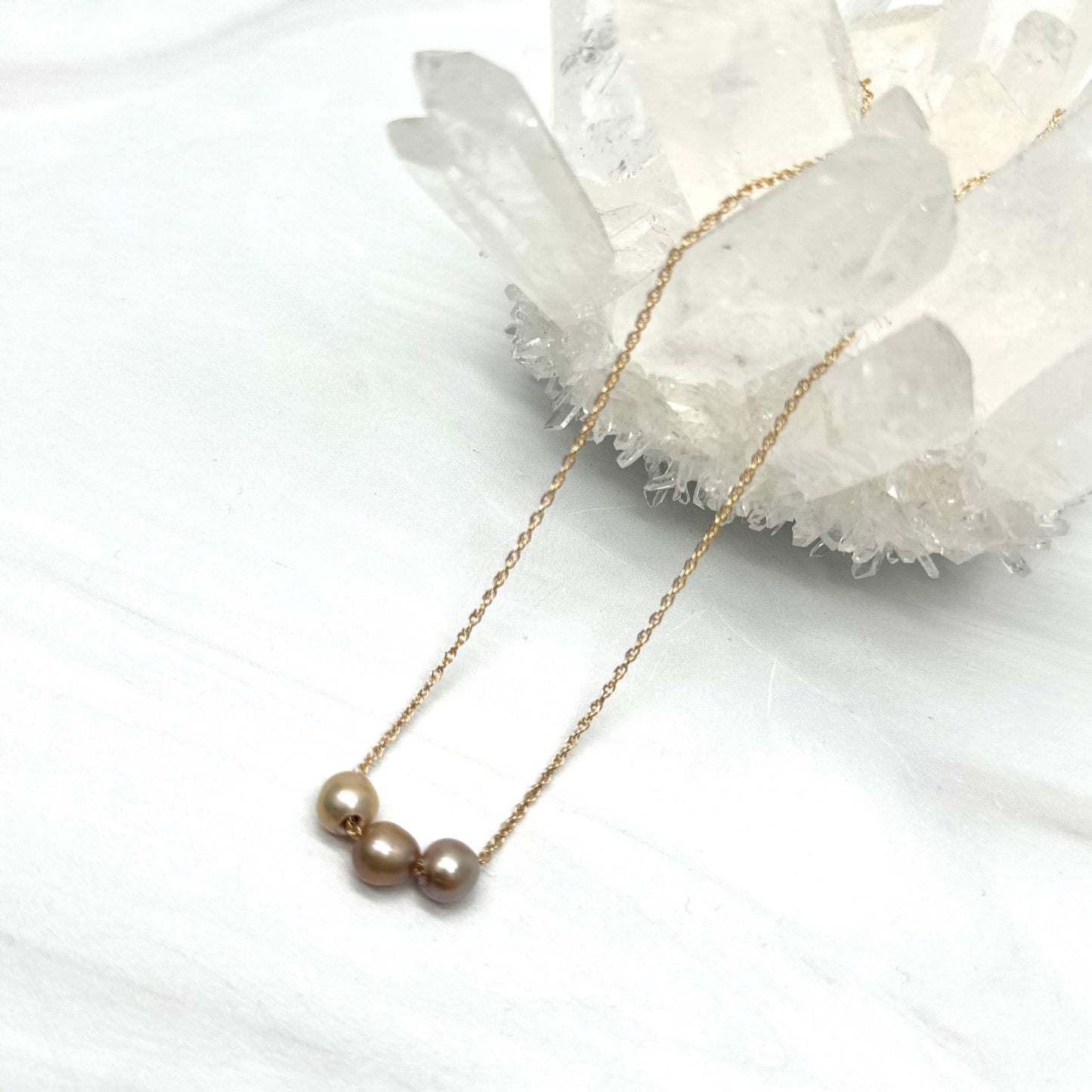 Luster Goldfill Pearl Necklace