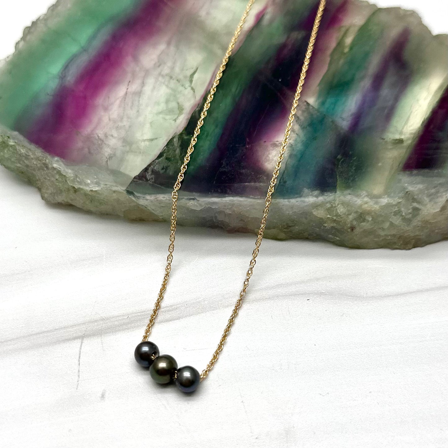 Luster Goldfill Pearl Necklace