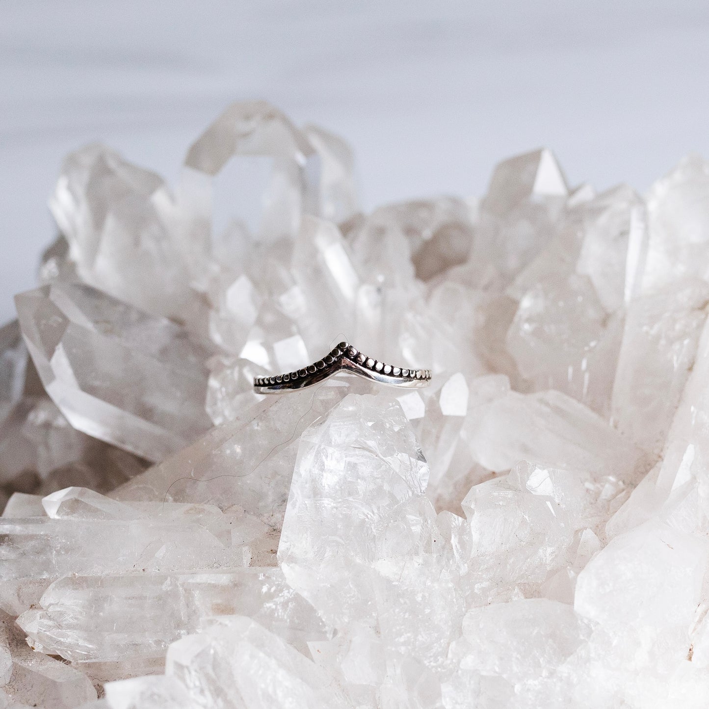 Dotted Chevron Ring