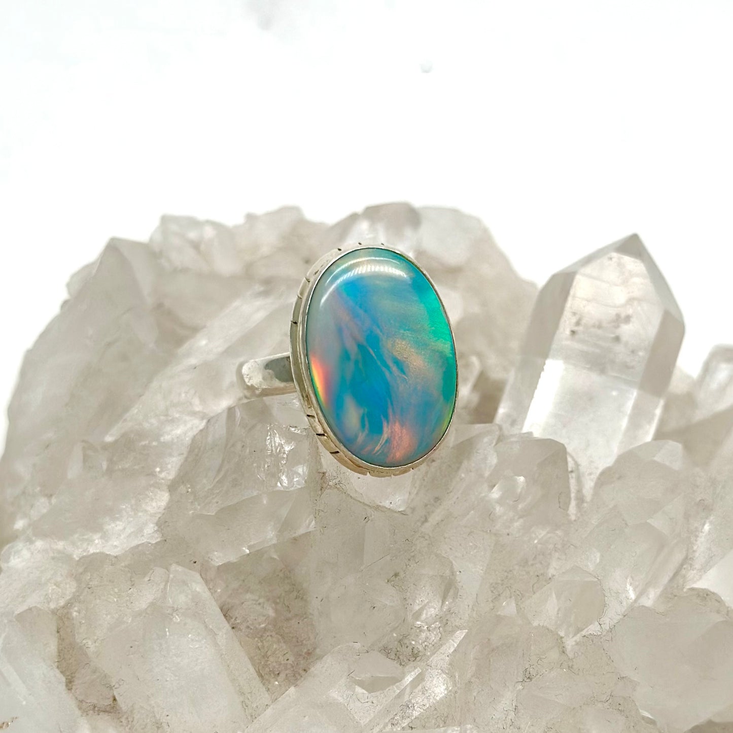 Aurora Opal Ring Size 9.75