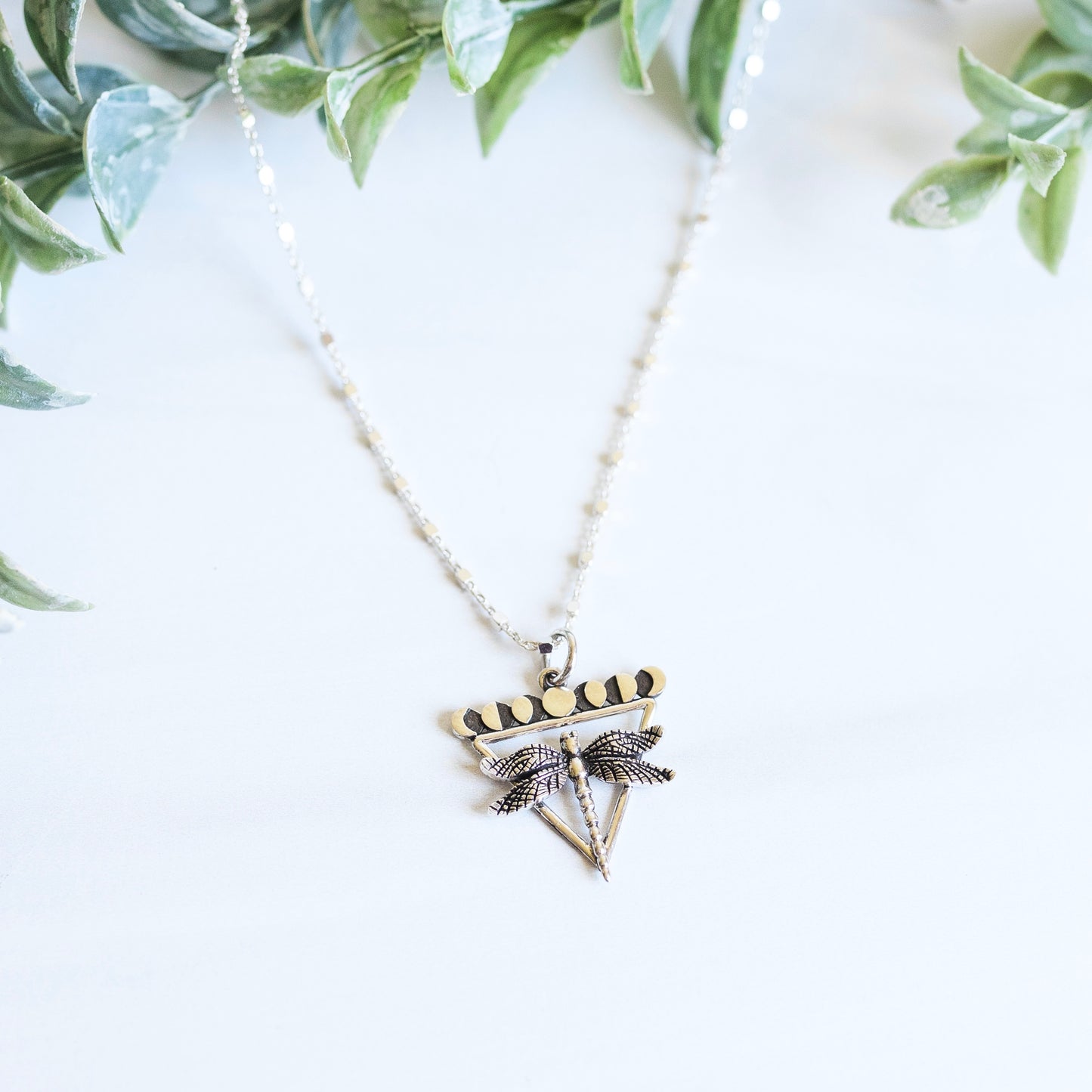 Dragonfly Necklace Silver