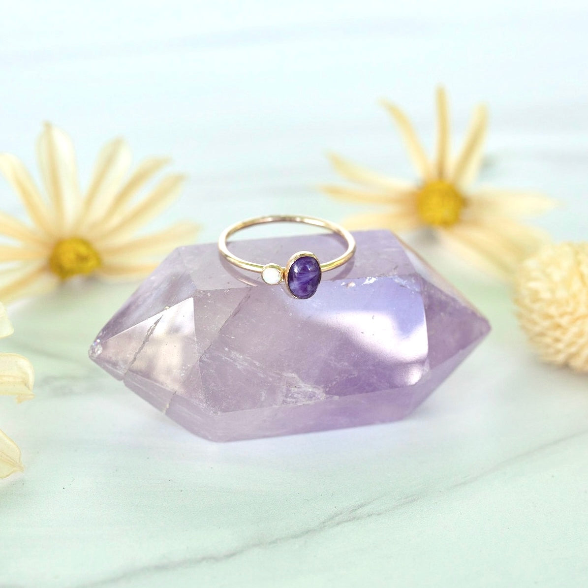 Duo Chaorite & Opal Ring
