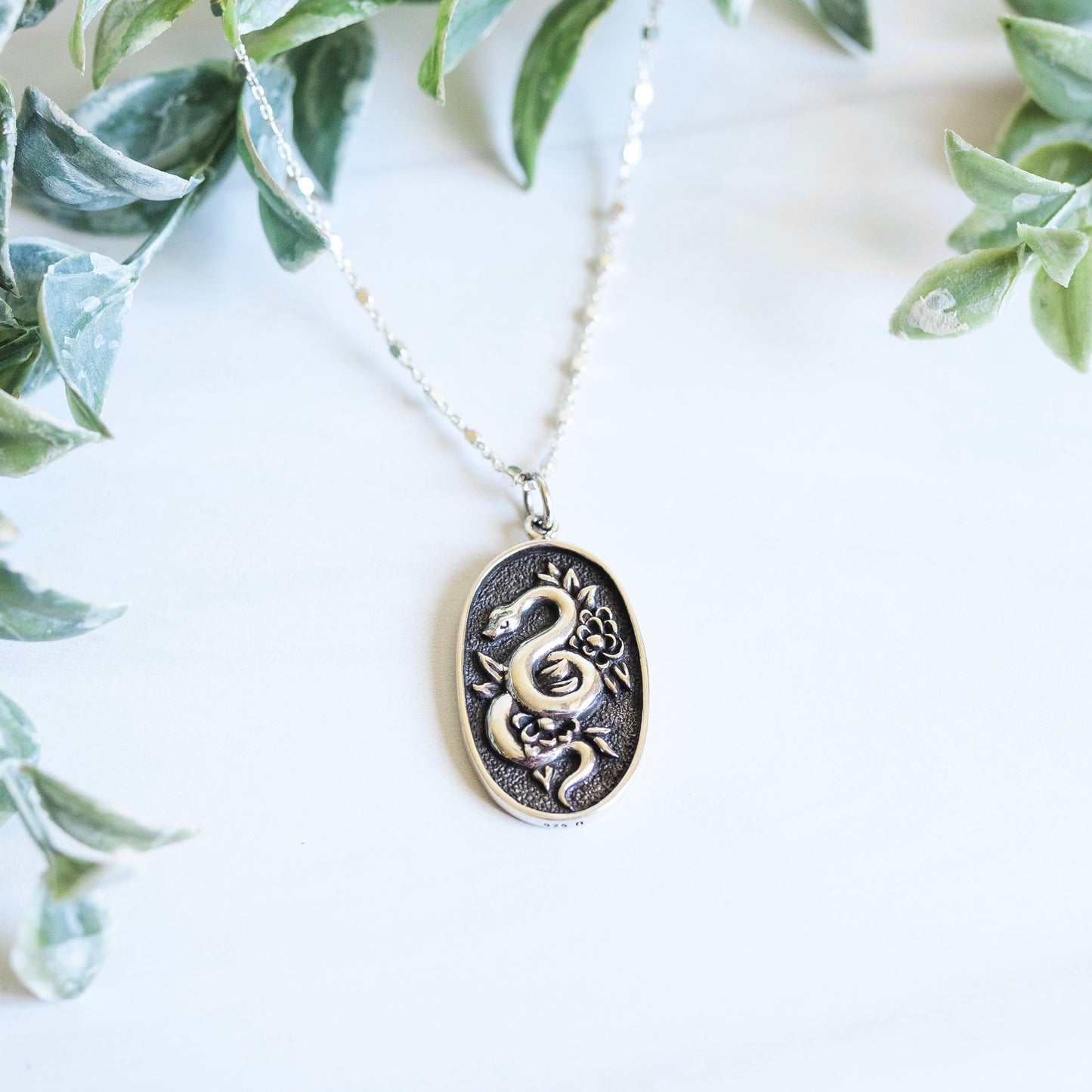 Floral Snake Necklace