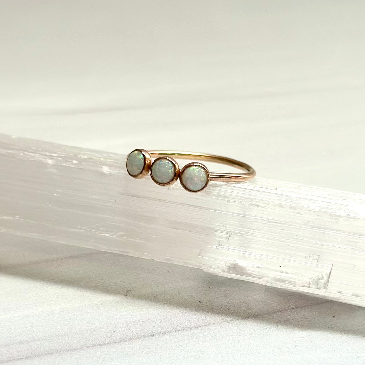 Gold Filled Sisters Opal Ring