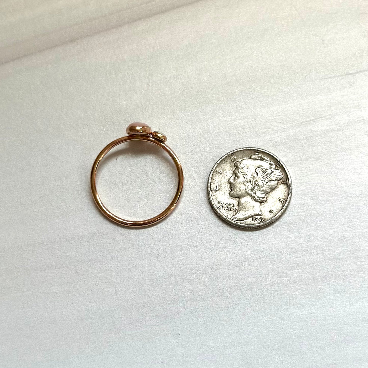 Duo Pink Opal & White Opal Ring
