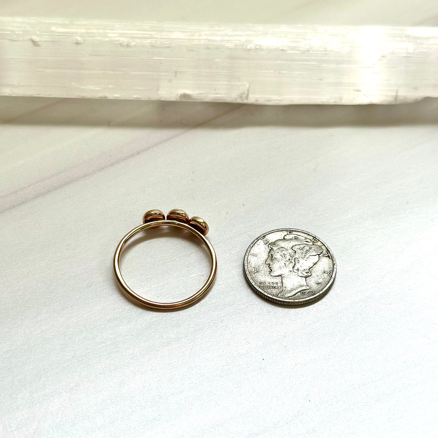Gold Filled Sisters Opal Ring