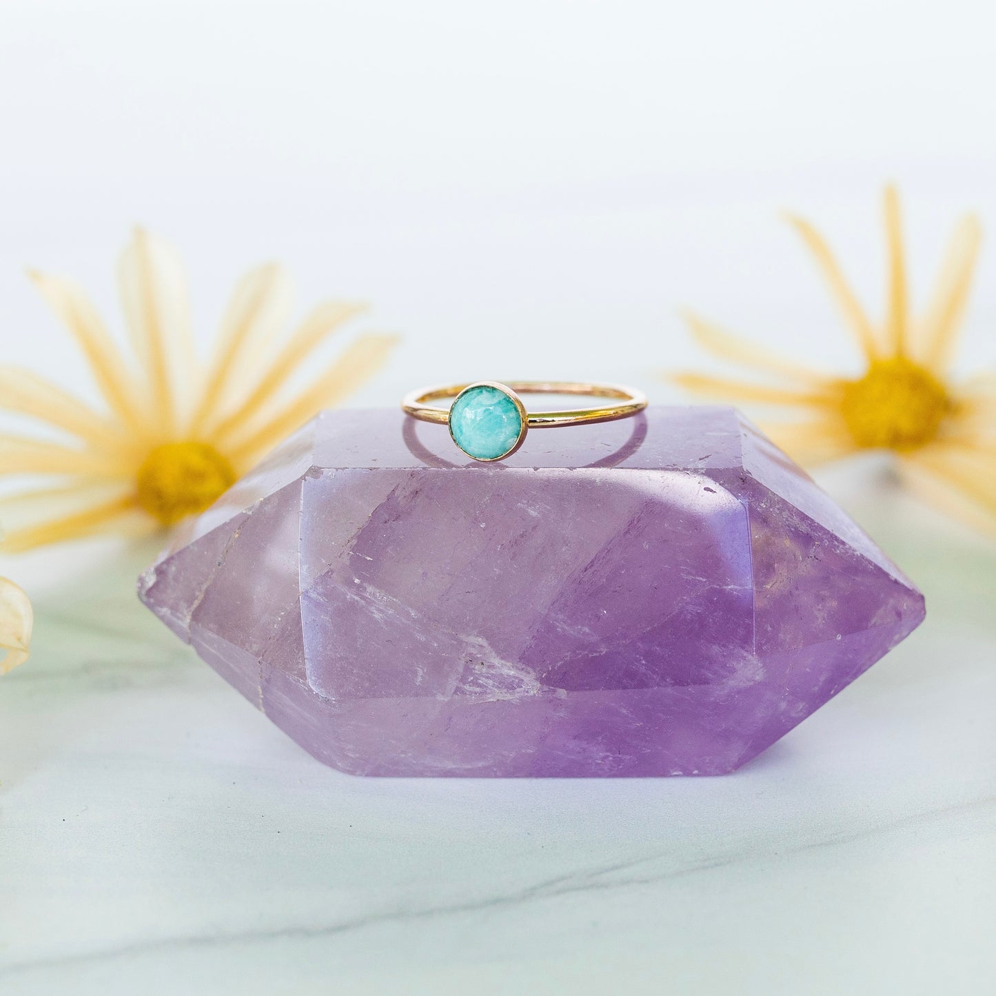 Gold Filled Amazonite Stacking Ring