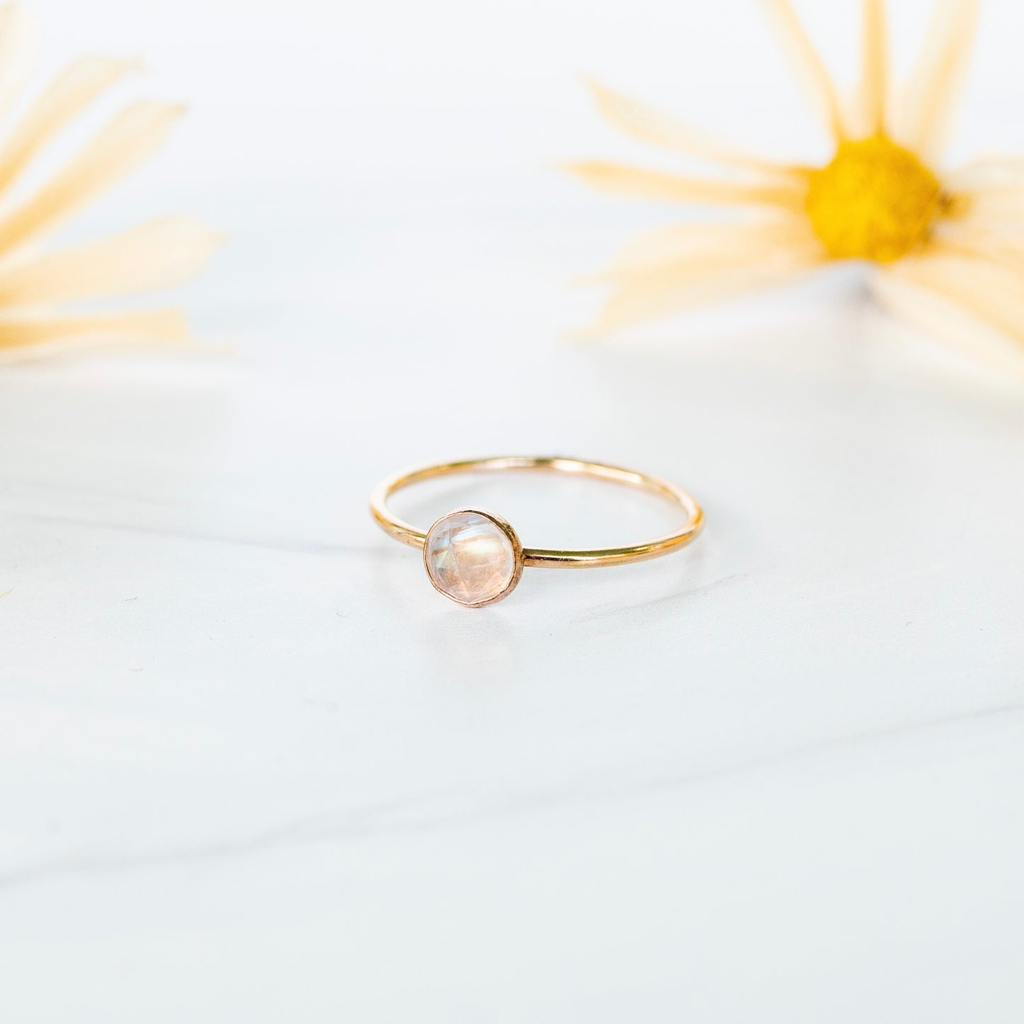 Gold Filled Moonstone Stacker Ring