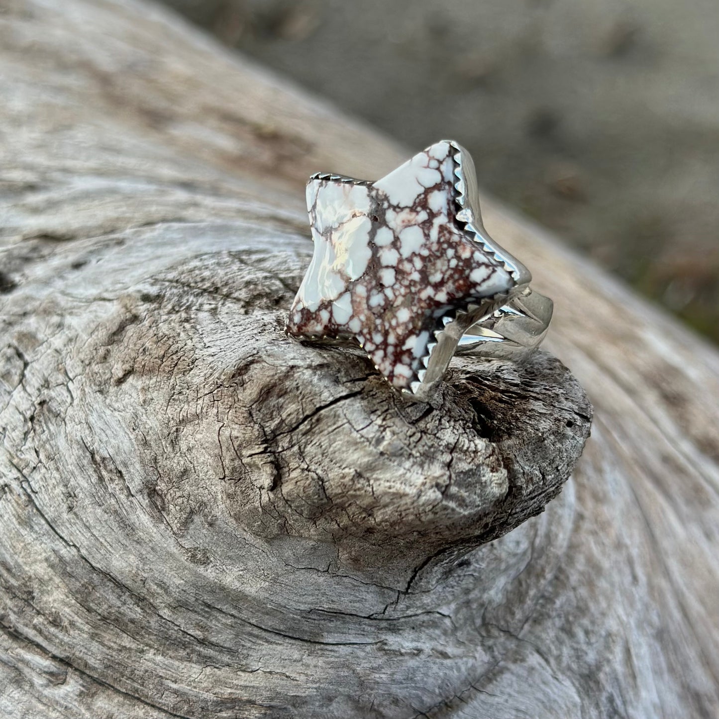 Crazy Horse Star Ring Size 8.5