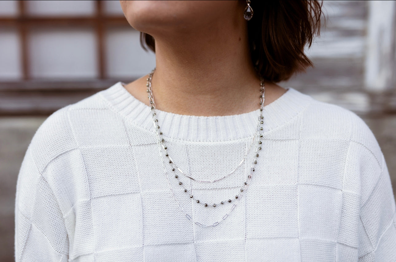Lana Silver Pyrite Necklace