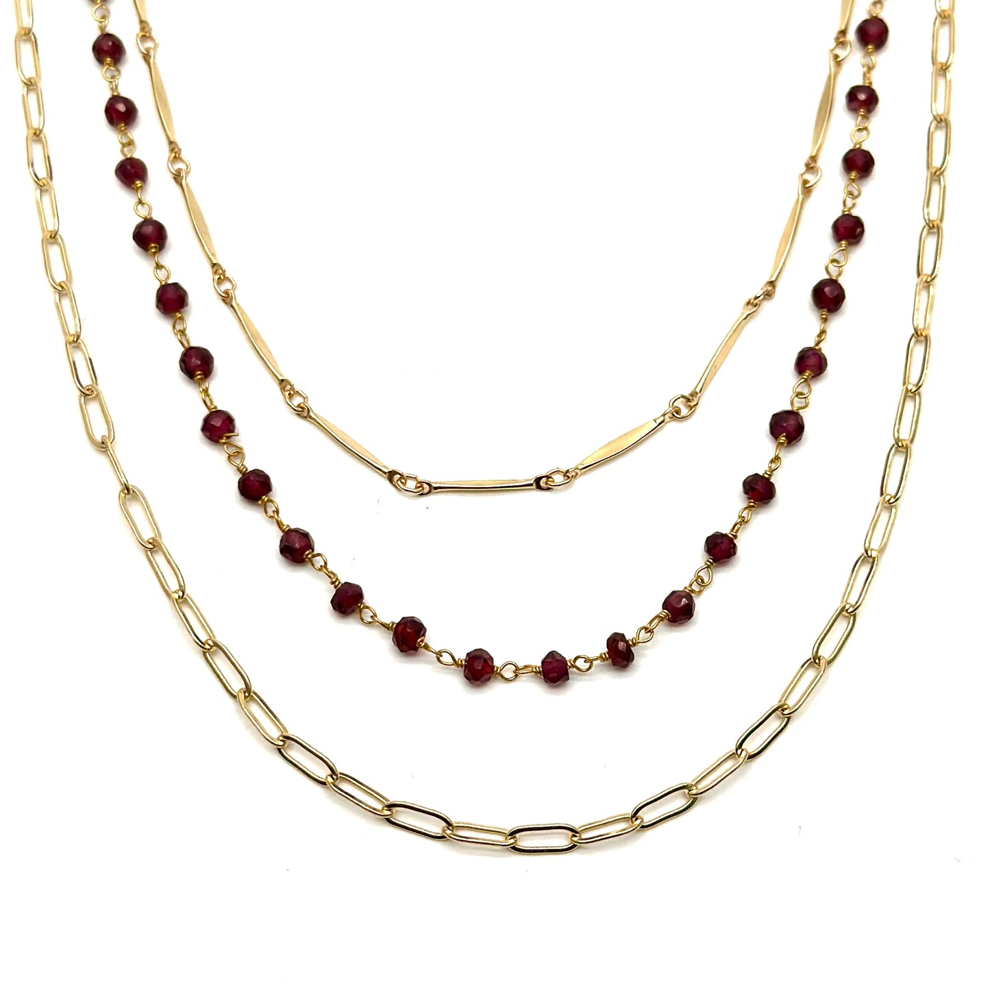 Lana Gold Garnet Necklace
