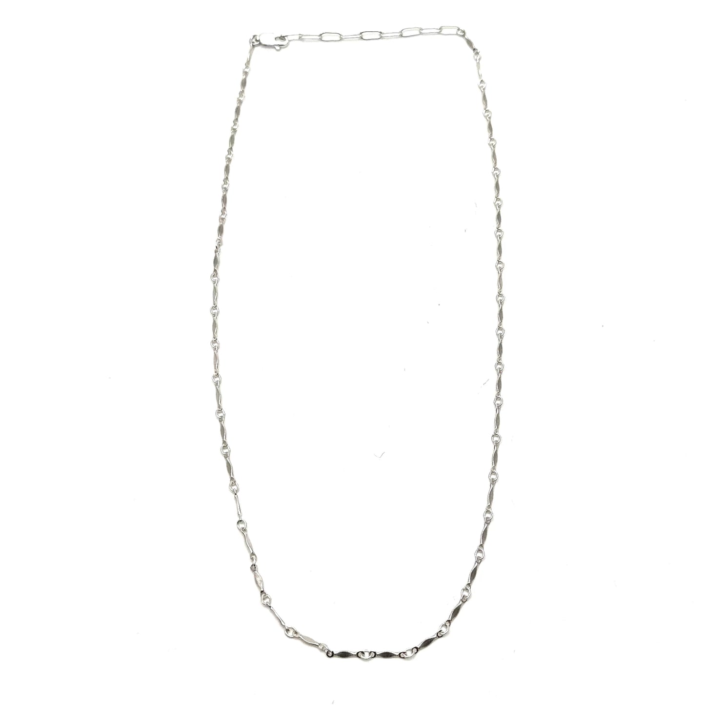 Silver Antique Mini Bar Necklace