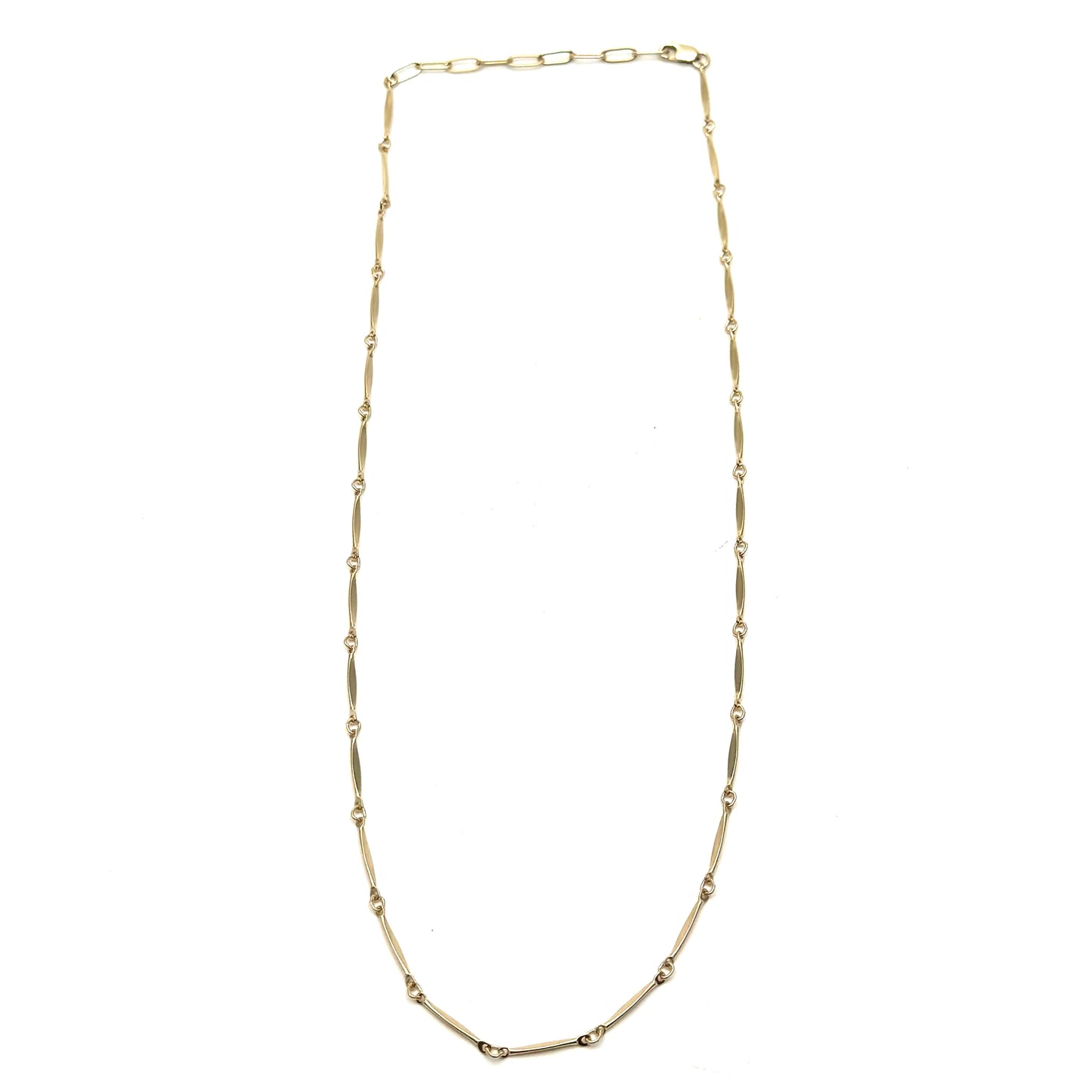 Gold Long Bar Necklace