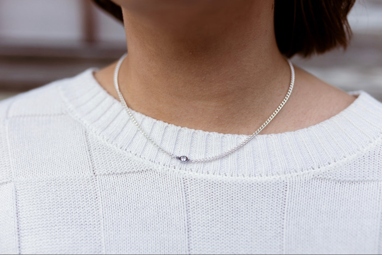 Amelia CZ Silver Necklace