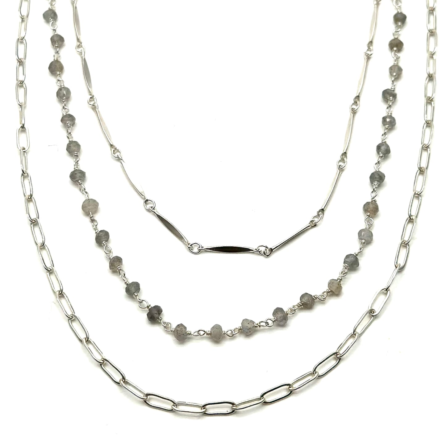 Lana Silver Labradorite Necklace
