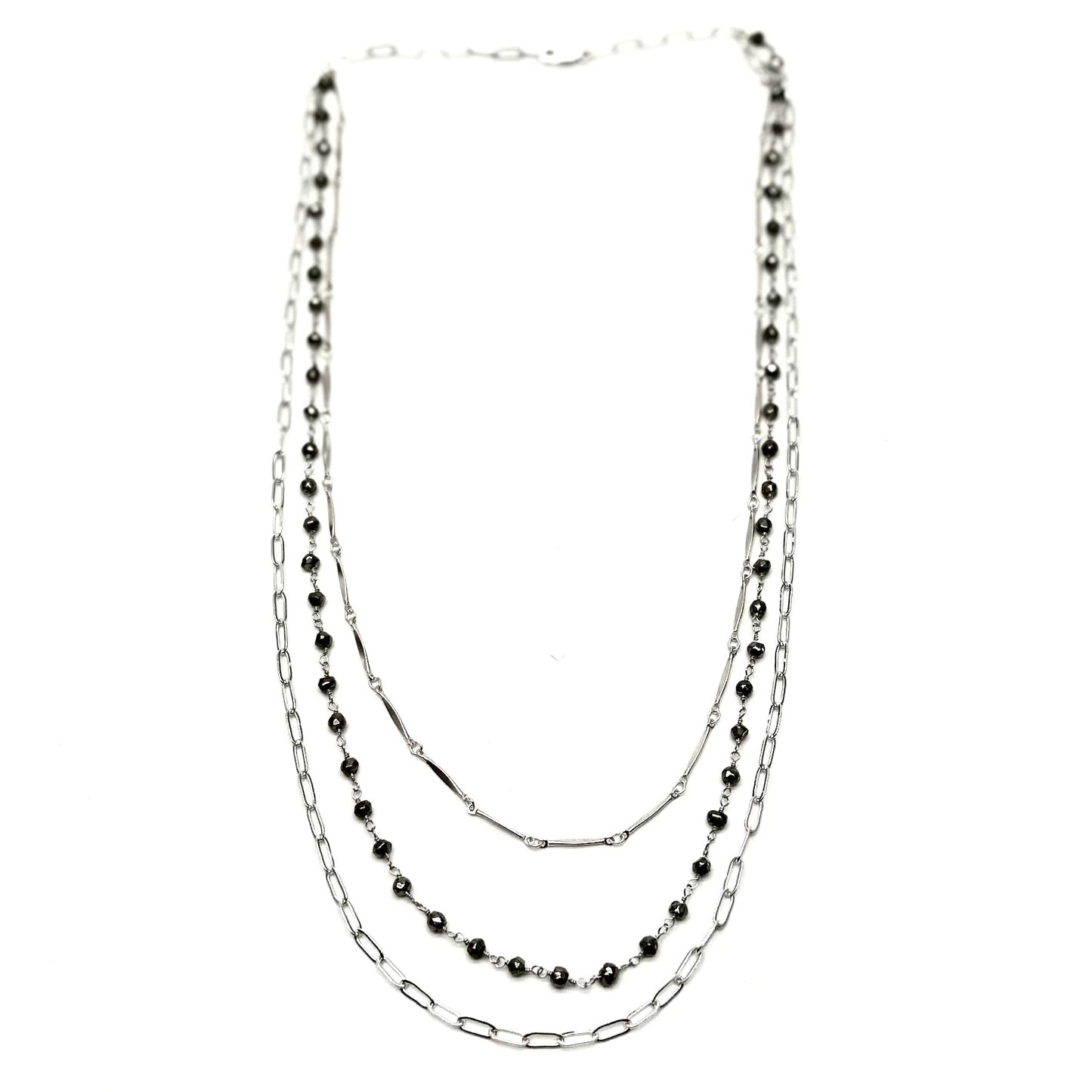Lana Silver Pyrite Necklace