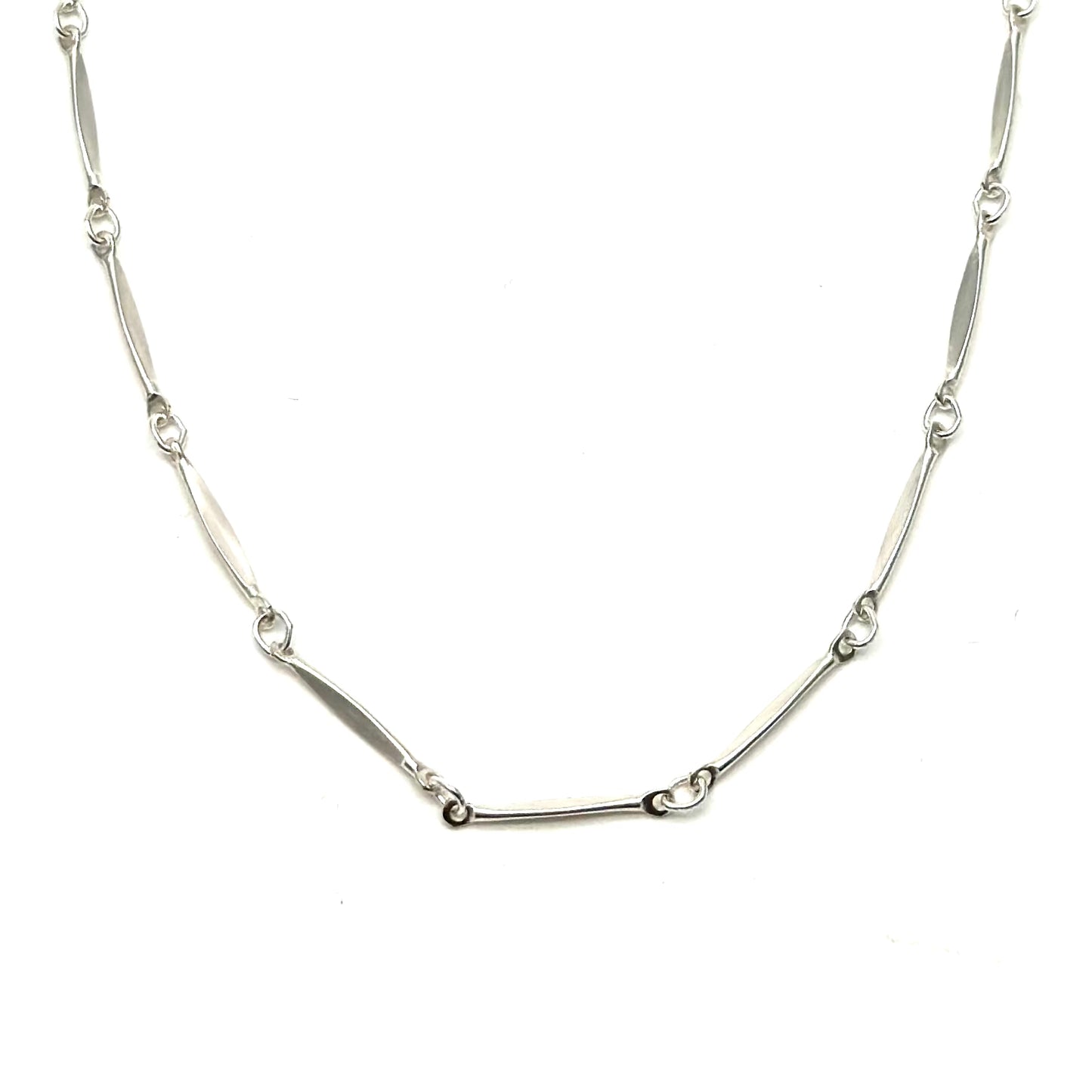 Silver Long Bar Necklace