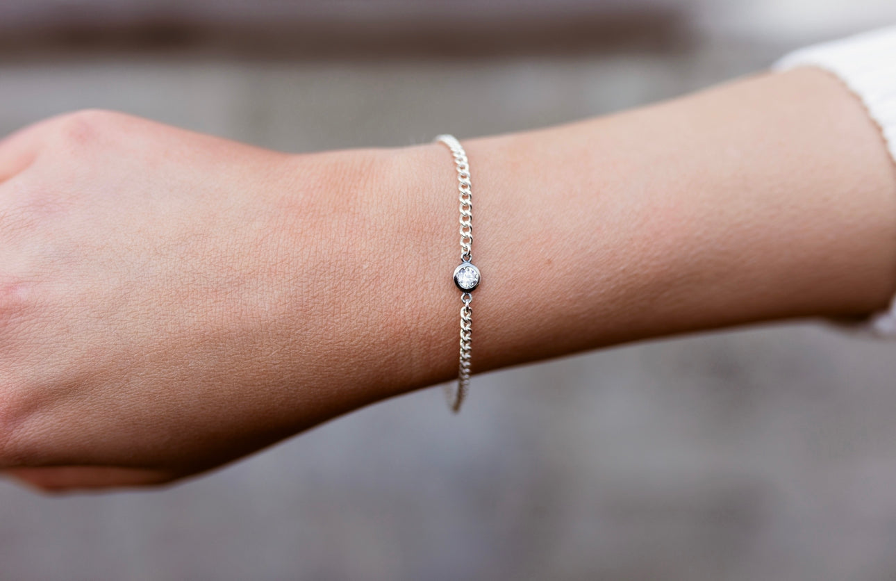 Amelia CZ Silver Bracelet