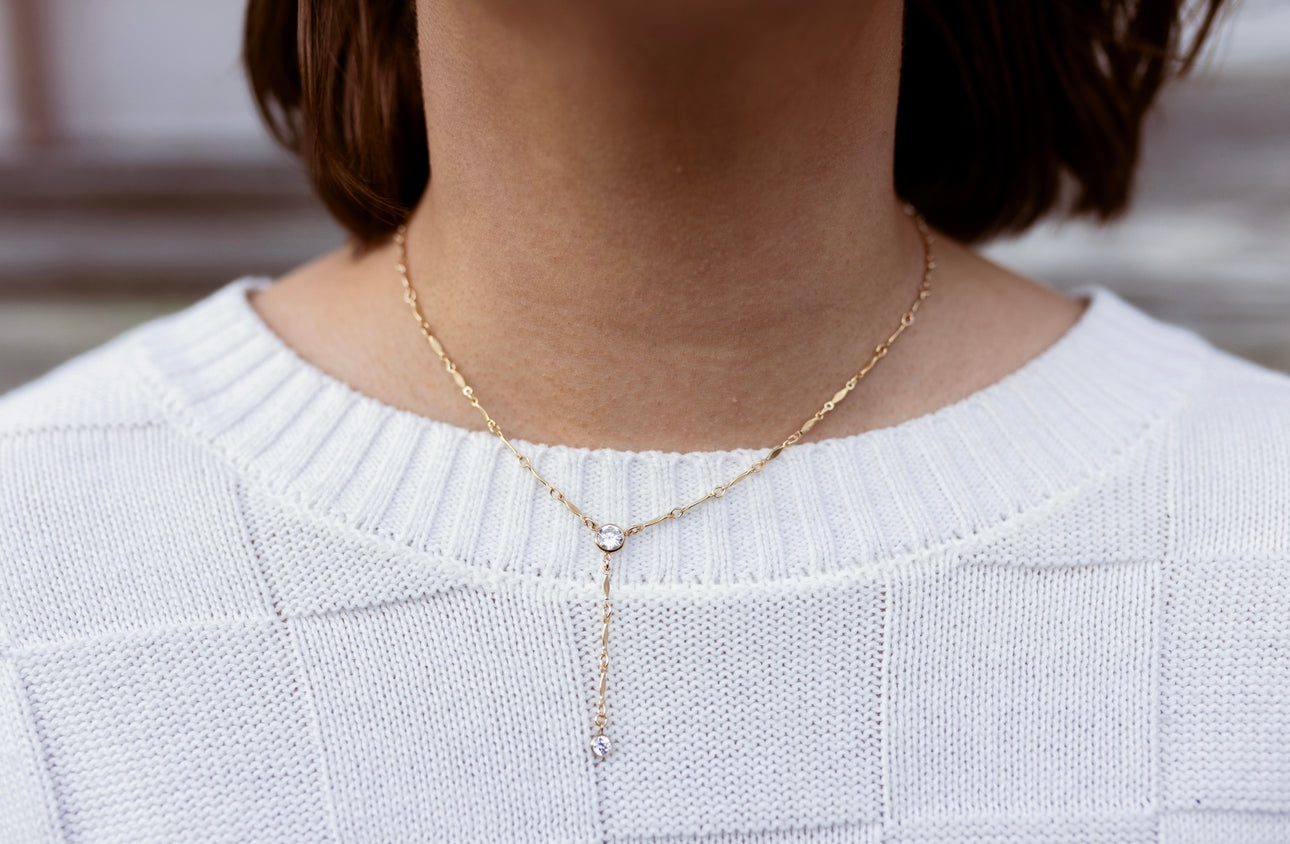 Muse CZ Gold Necklace