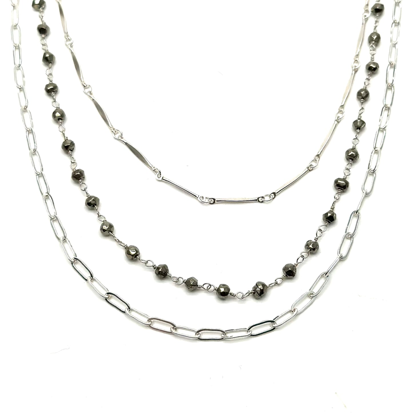 Lana Silver Pyrite Necklace