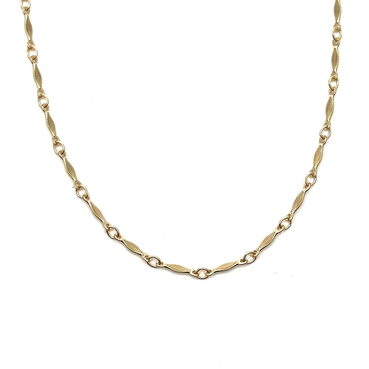Gold Antique Mini Bar Necklace