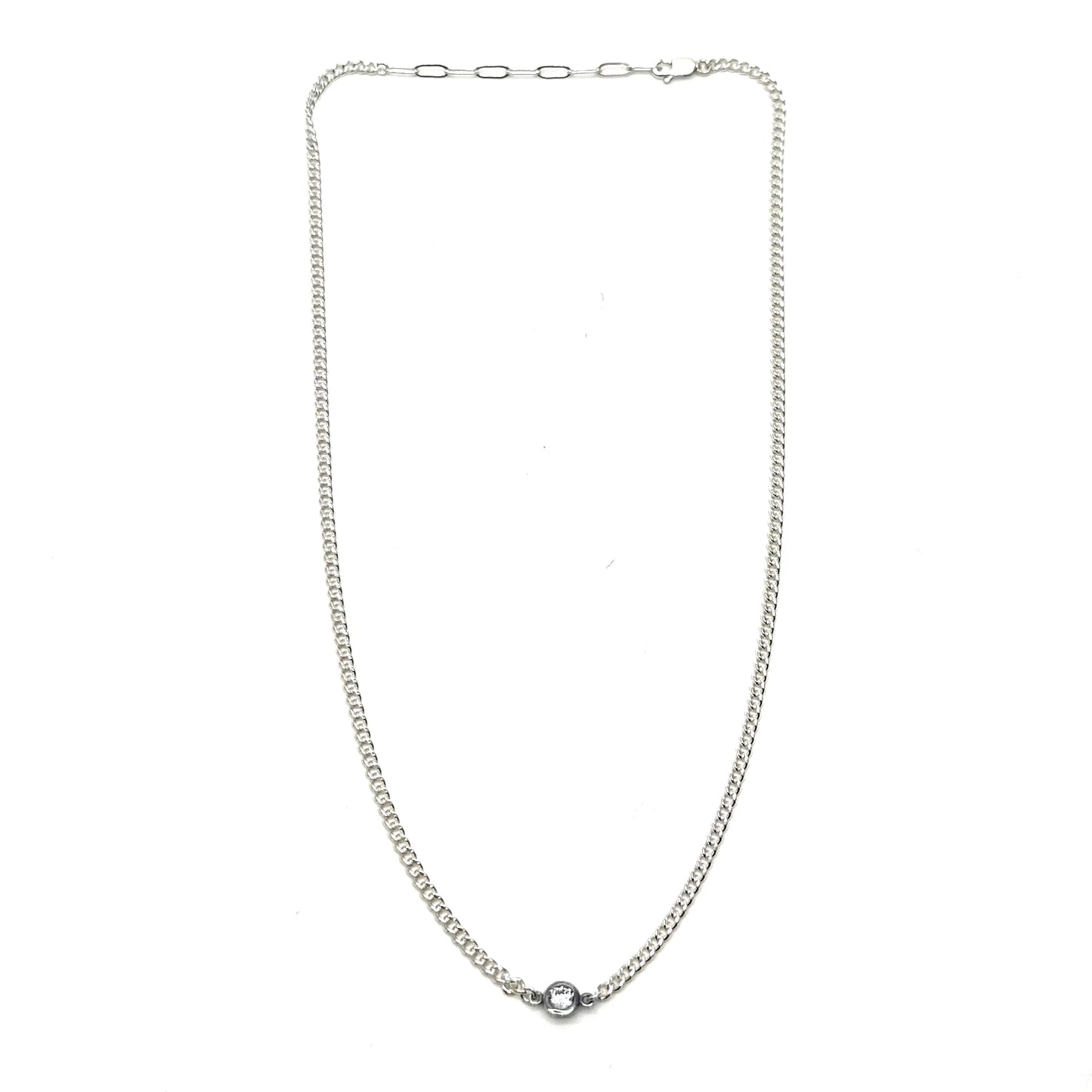 Amelia CZ Silver Necklace