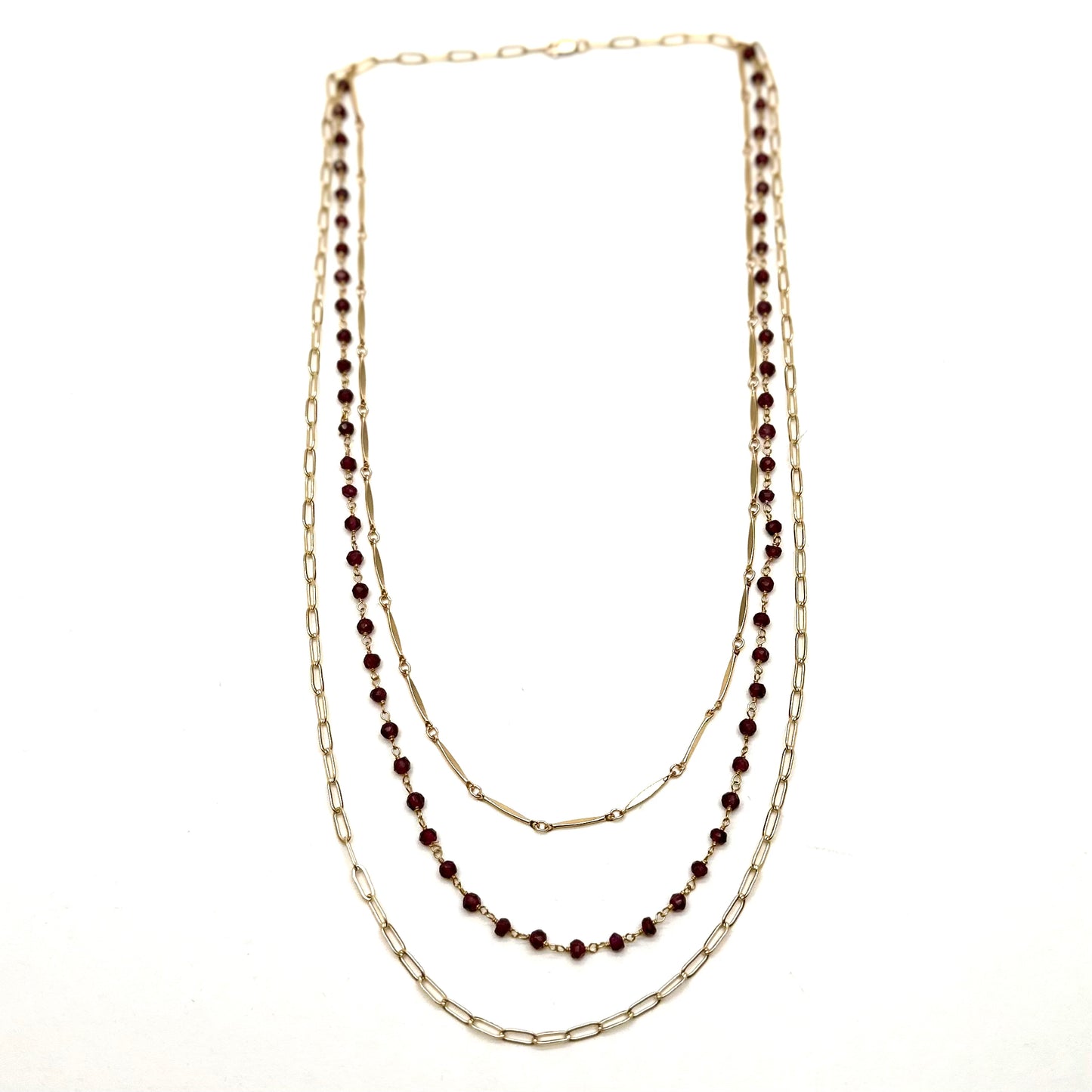 Lana Gold Garnet Necklace