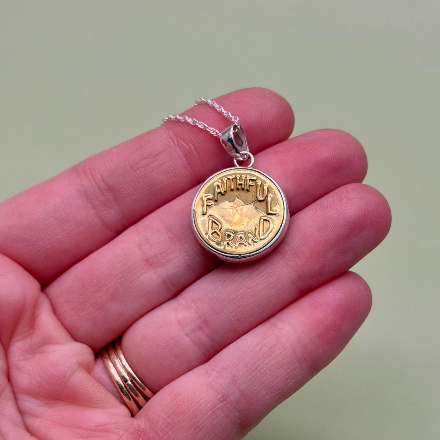 “Faithful Brand” Union Button Necklace