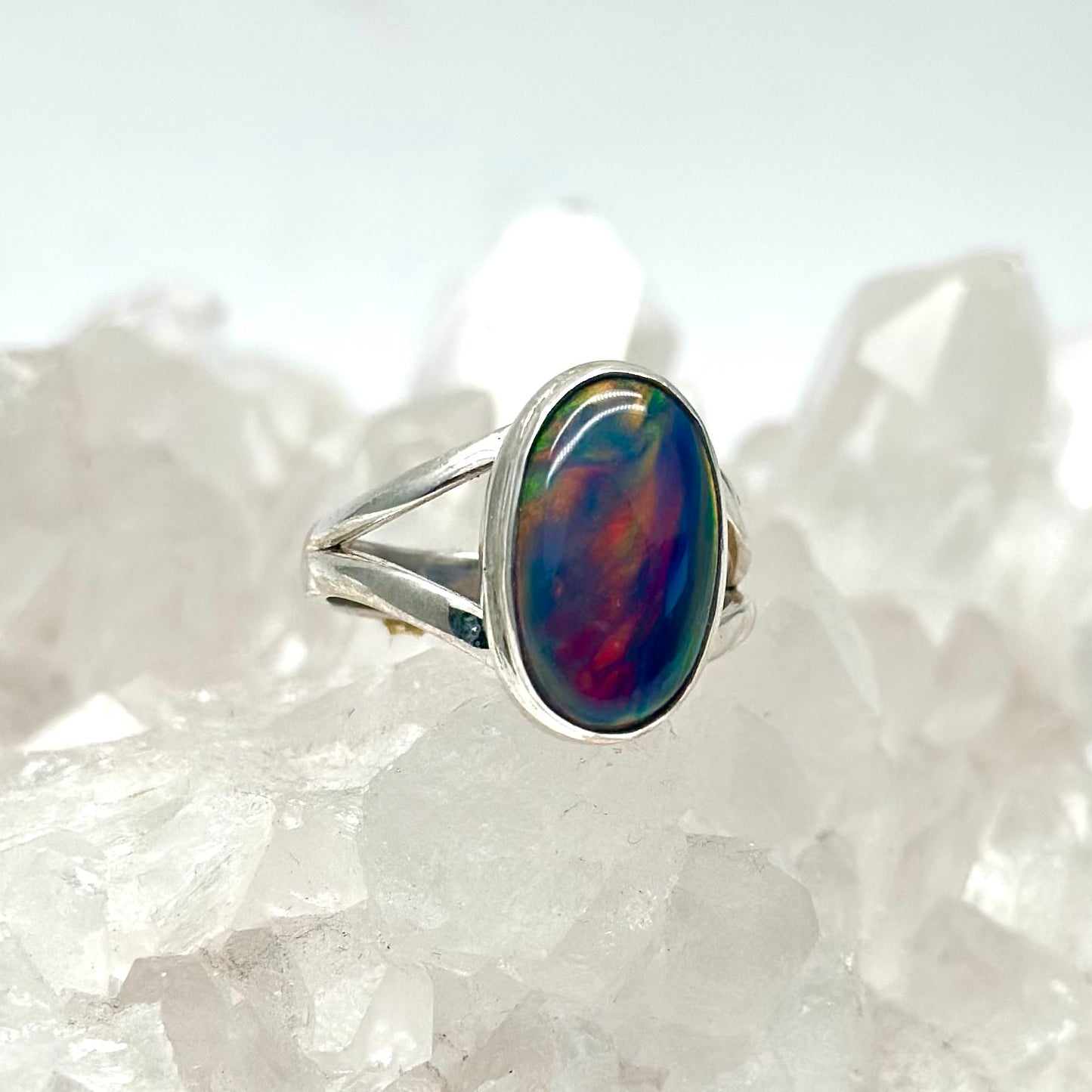 Aurora Opal Ring Size 9