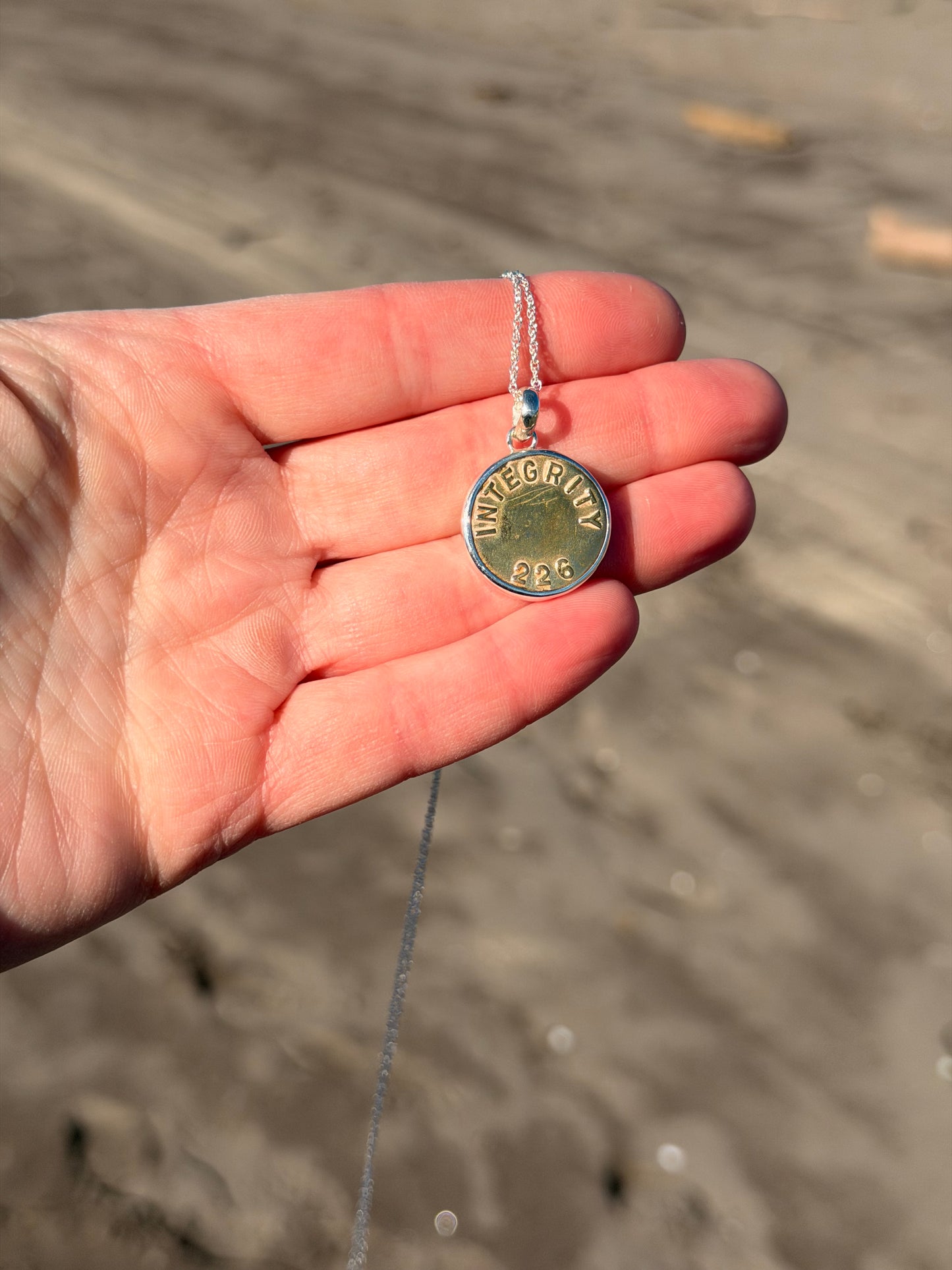 “Integrity 226” Union Button Necklace