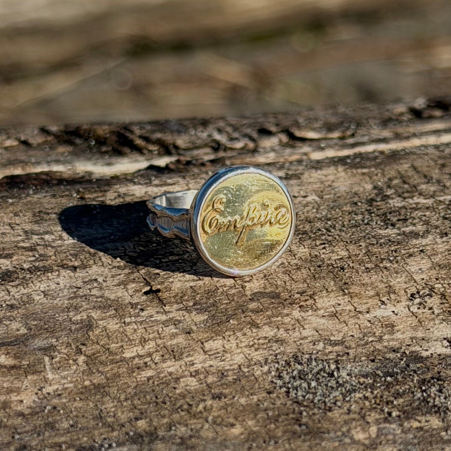 “Empire” Union Button Ring Size 9