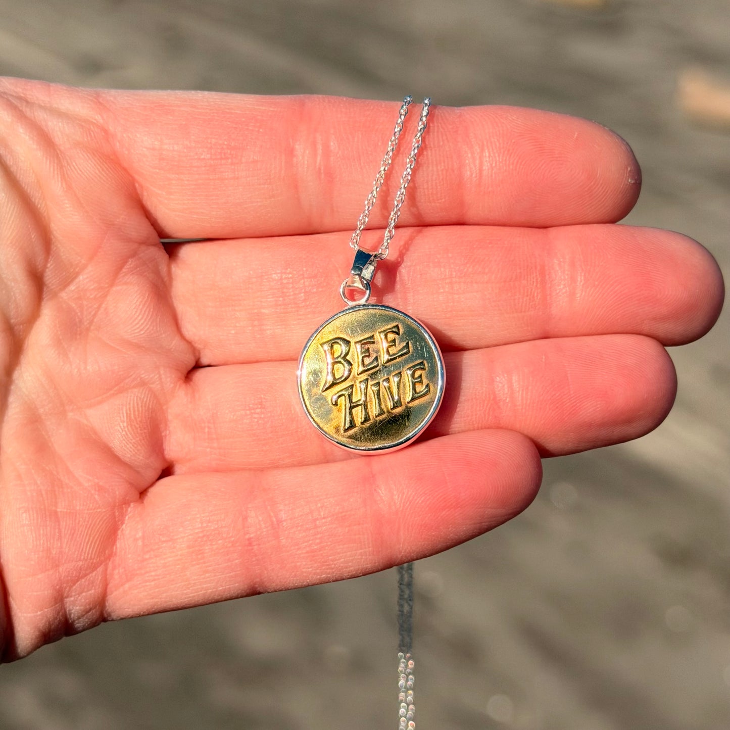 “Bee Hive” Union Button Necklace