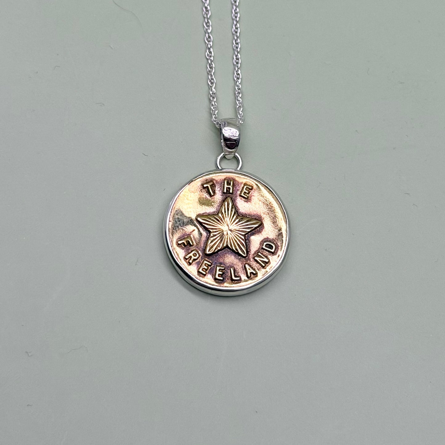 “The Freeland” Star Union Button Necklace