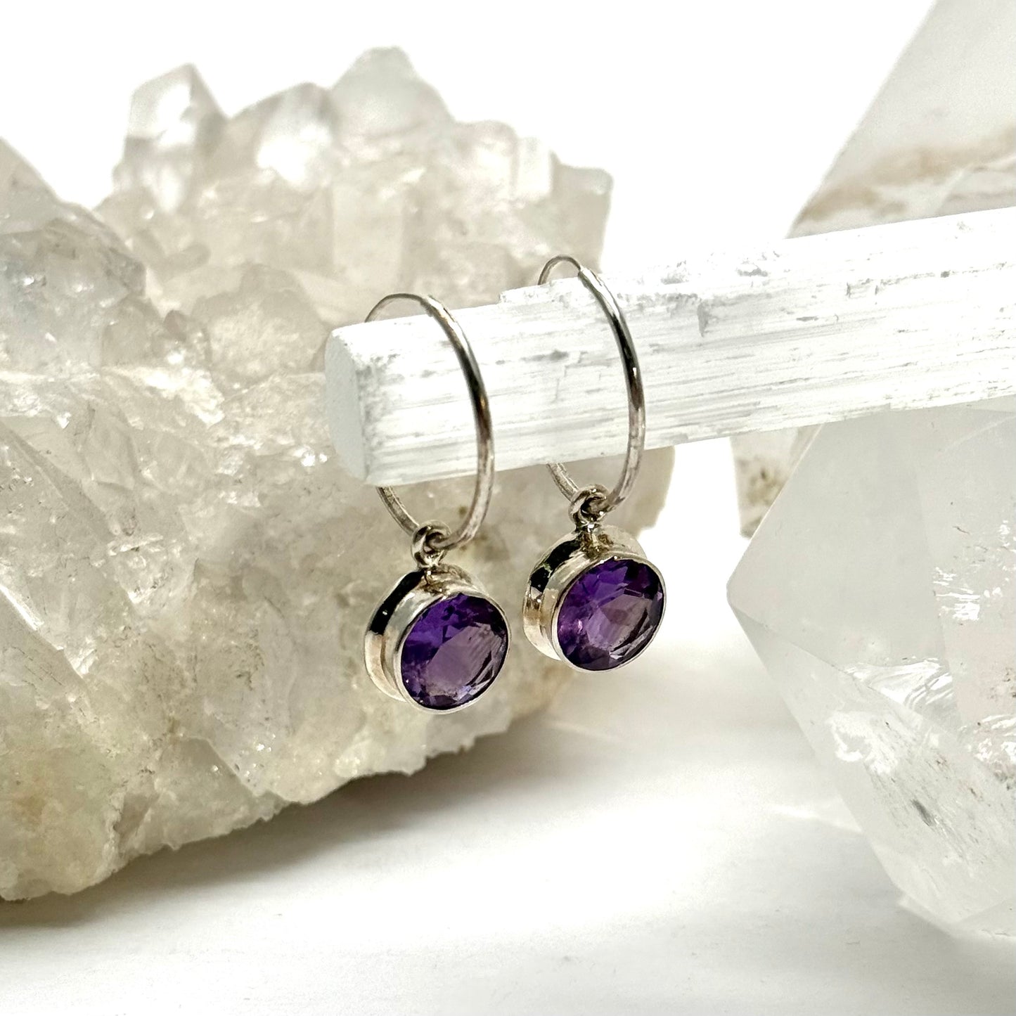 Cora Amethyst Hoops