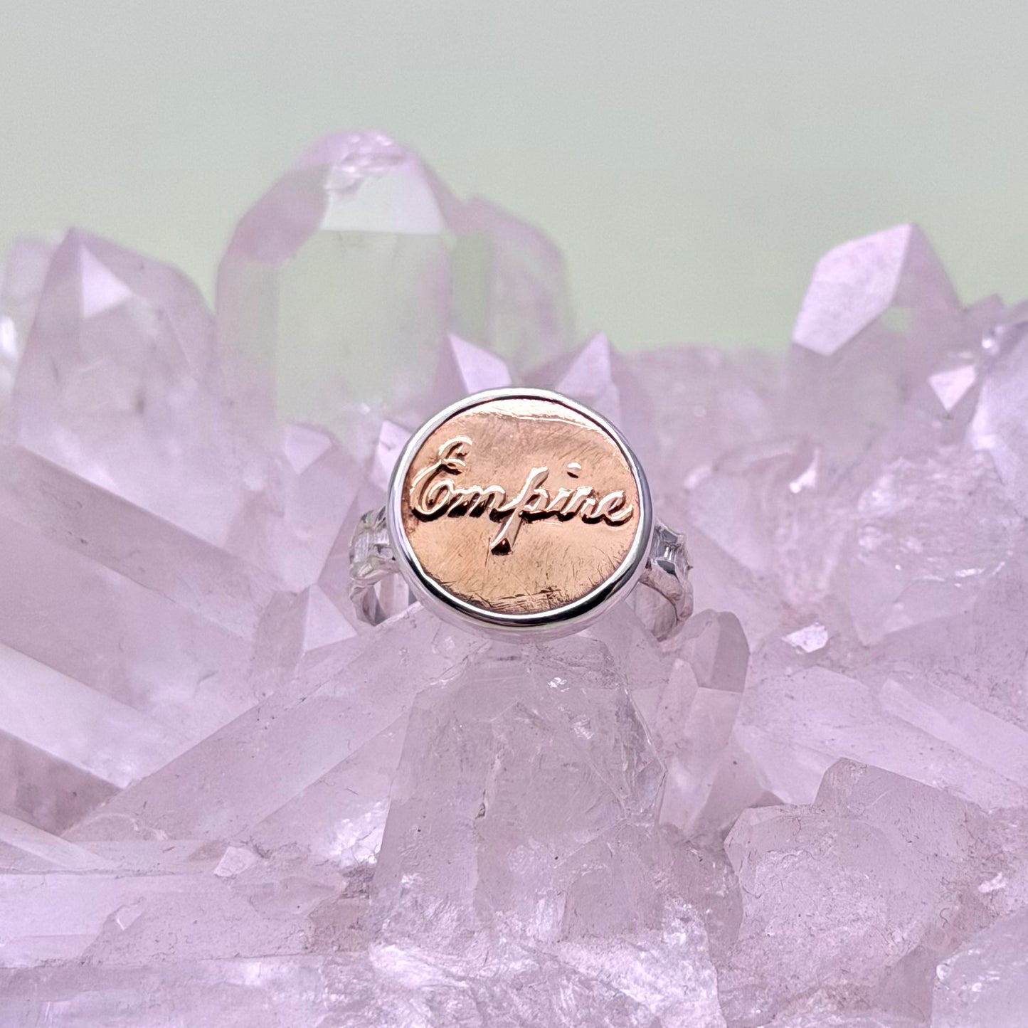 “Empire” Union Button Ring Size 9