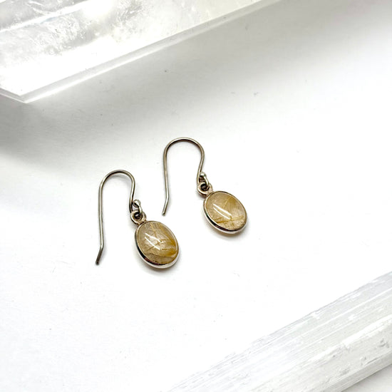Sunray Rutilated Quartz Earrings