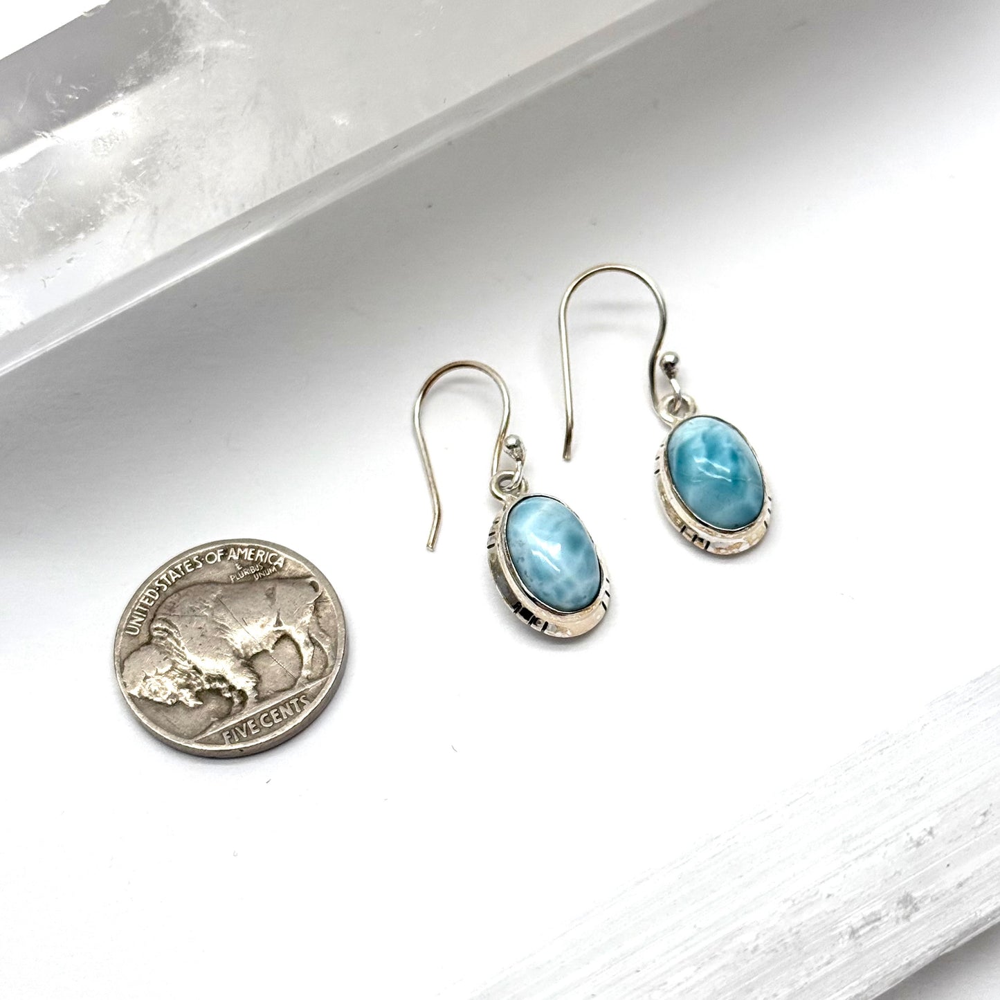 Blue Skies Larimar Earrings