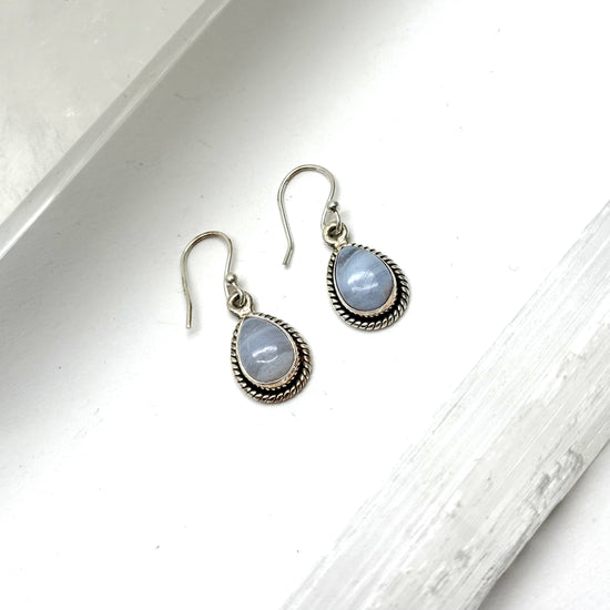 Blakely Blue Lace Agate Earrings