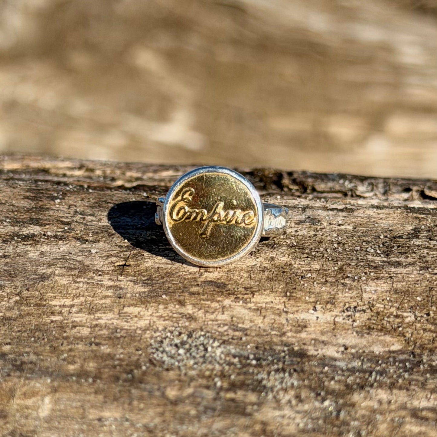 “Empire” Union Button Ring Size 9