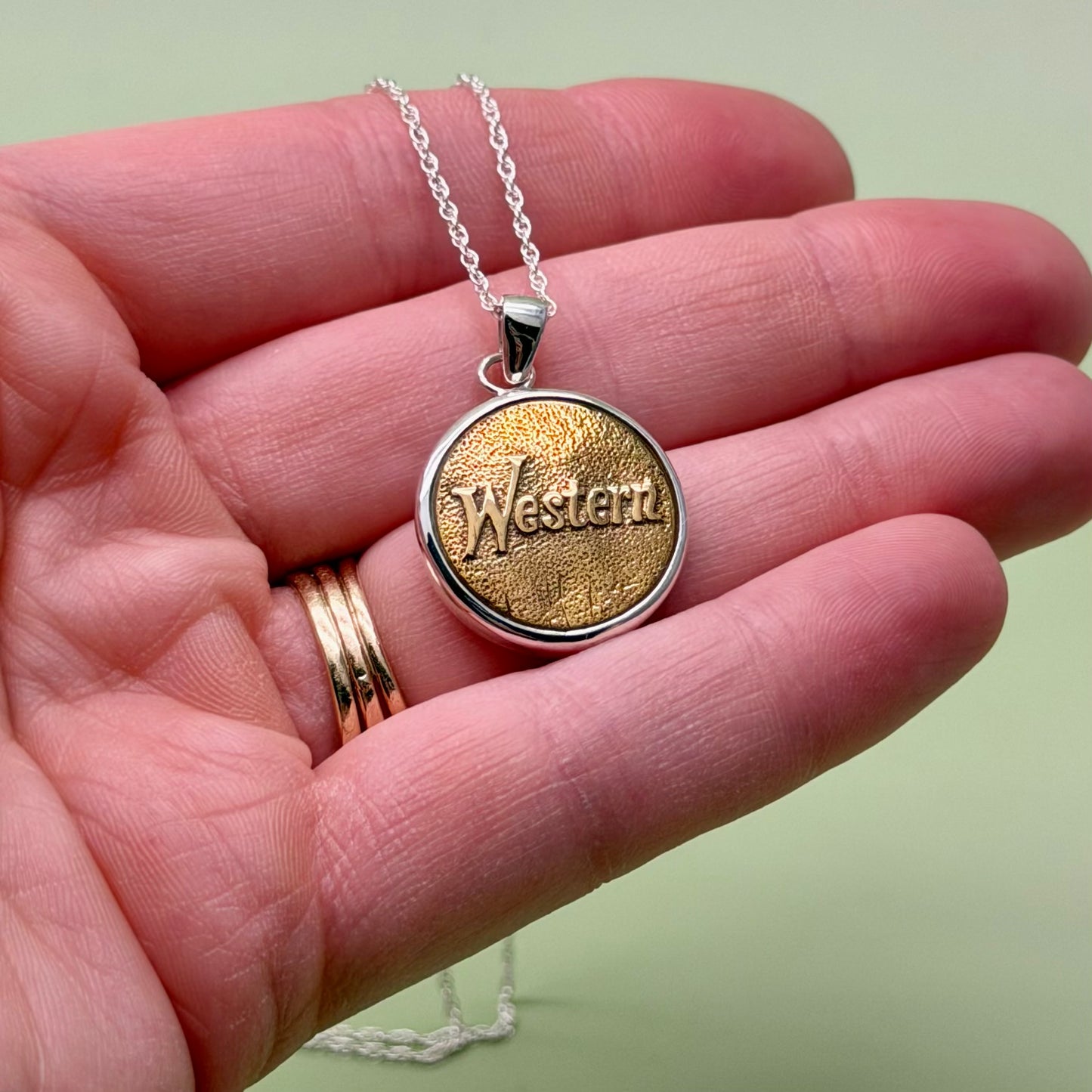 “Western” Union Button Necklace