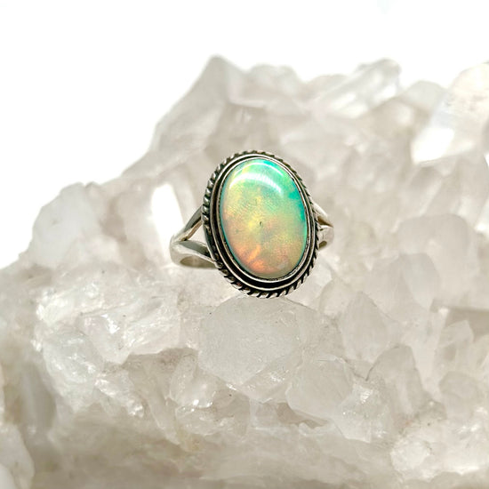 Aurora Opal Ring Size 10.75